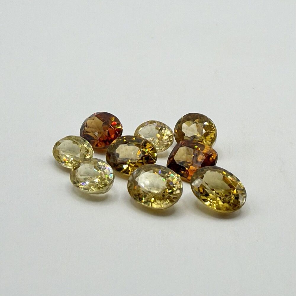 Lot of 6 ZirconAssorted Loose Faceted Gemstones - Mixed Colors, Shapes & Sizes